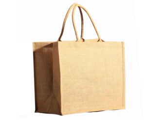 "Stylish eco-friendly jute bag made from natural fibers."